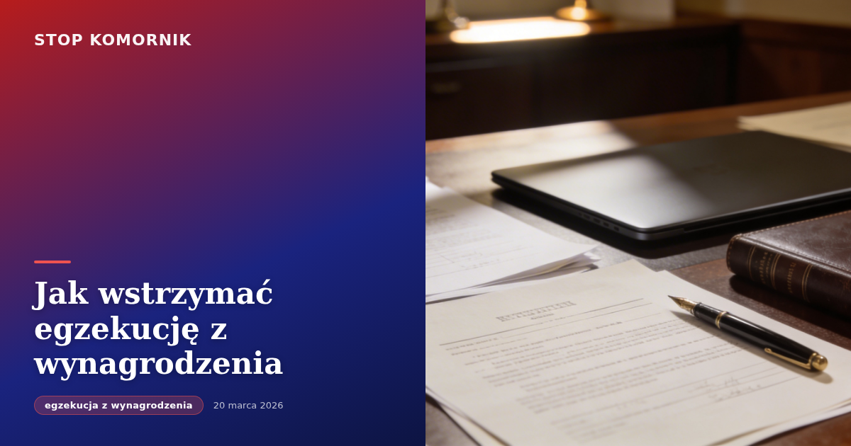 Jak wstrzymać egzekucję z wynagrodzenia