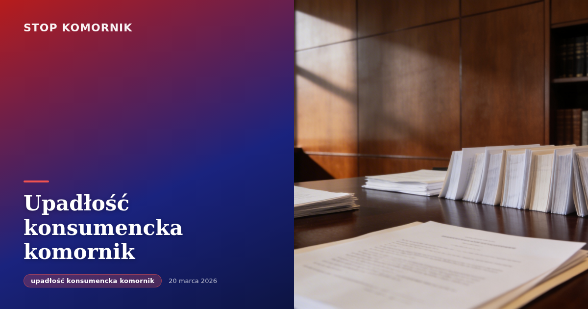 Upadłość konsumencka komornik